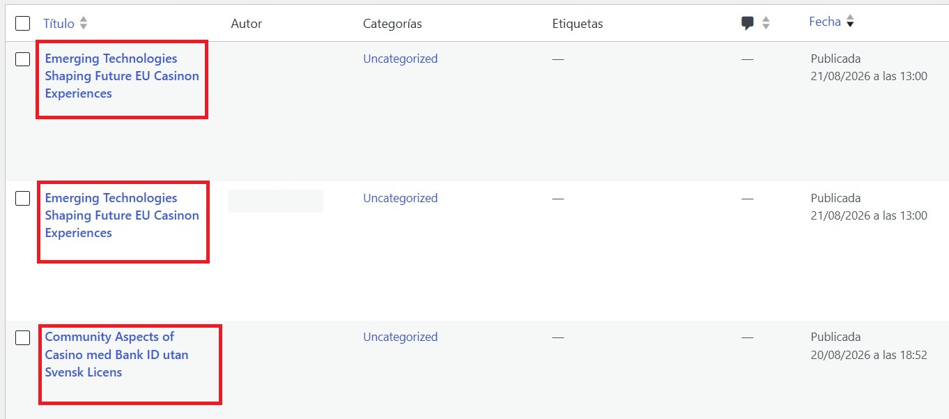 Ejemplo de SEO cloaking en una tienda WordPress hackeada, mostrando contenido malicioso indexado en resultados de búsqueda